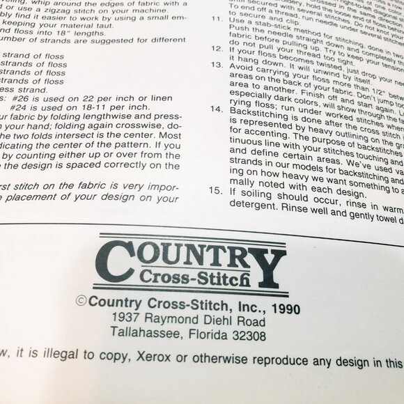 Nature's Harmony Birds Country Cross Stitch Pattern Leaflet 62 Flowers 1990 - Picture 5 of 6